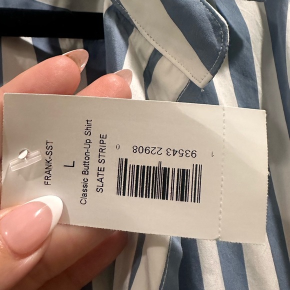 NWT Frank & Eileen blue and white button up - Picture 7 of 7